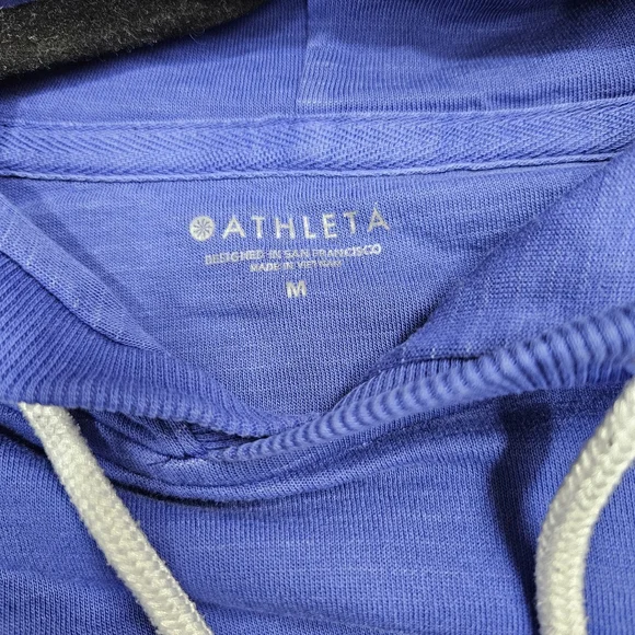 Athleta Women's Blue Hoodie Sweatshirt Size Medium - Cozy Pullover - Picture 2 of 6